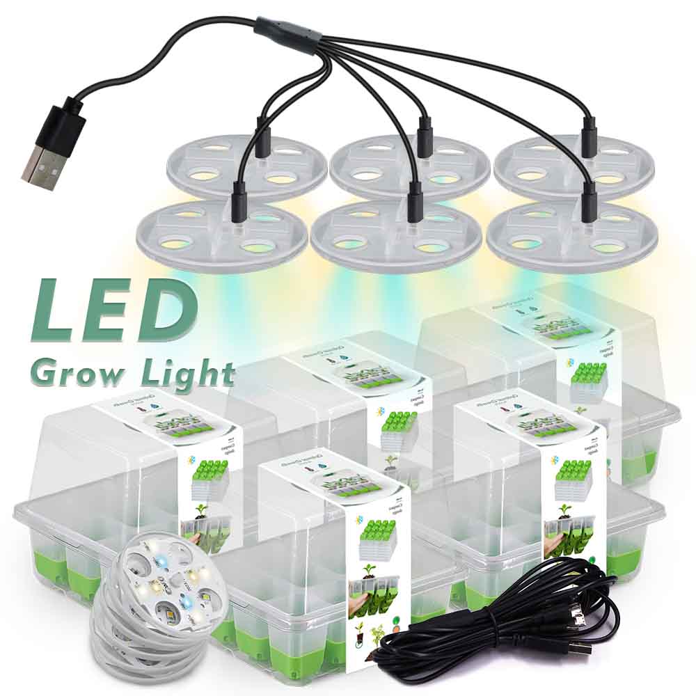 Seed Starter Tray - LED Grow Light Seedling Starter Tray