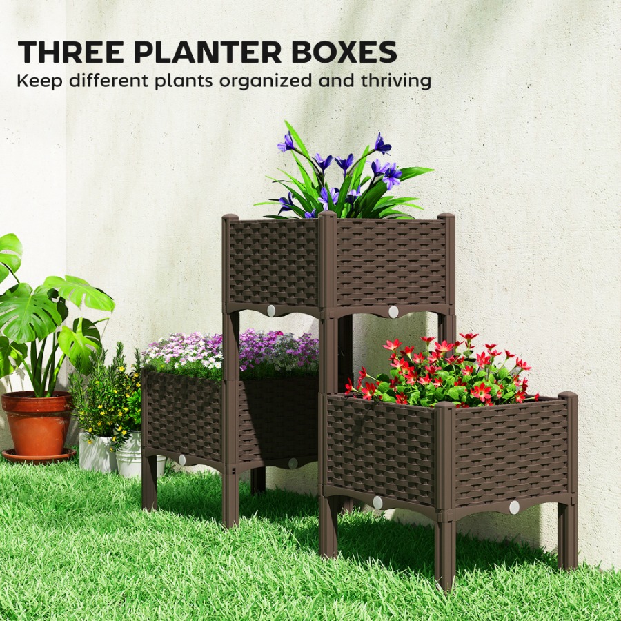 Plastic Raised Garden Bed with - Self Watering Planter recension och pris