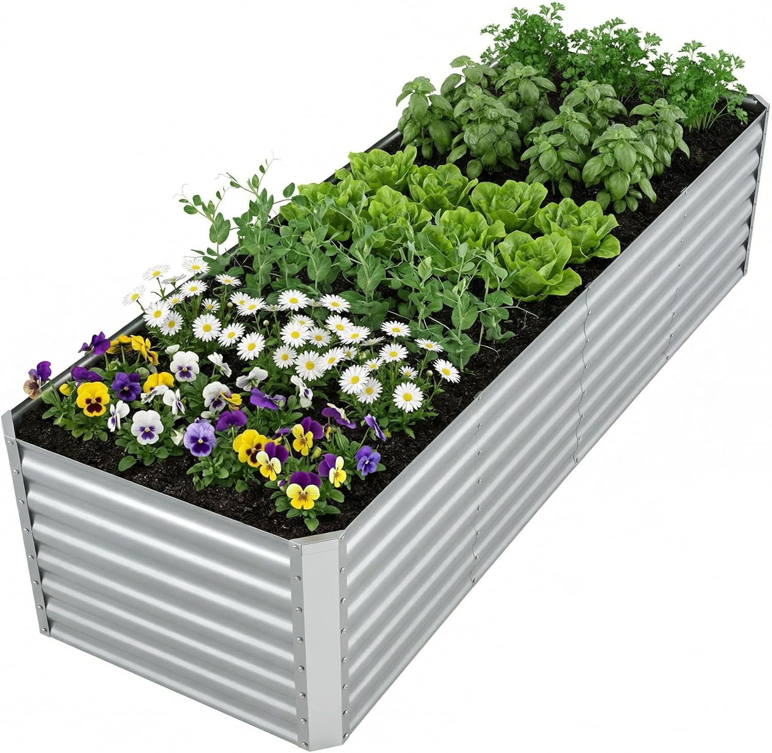 Outdoor Galvanized Raised Gard - Raised Garden Bed recension och pris