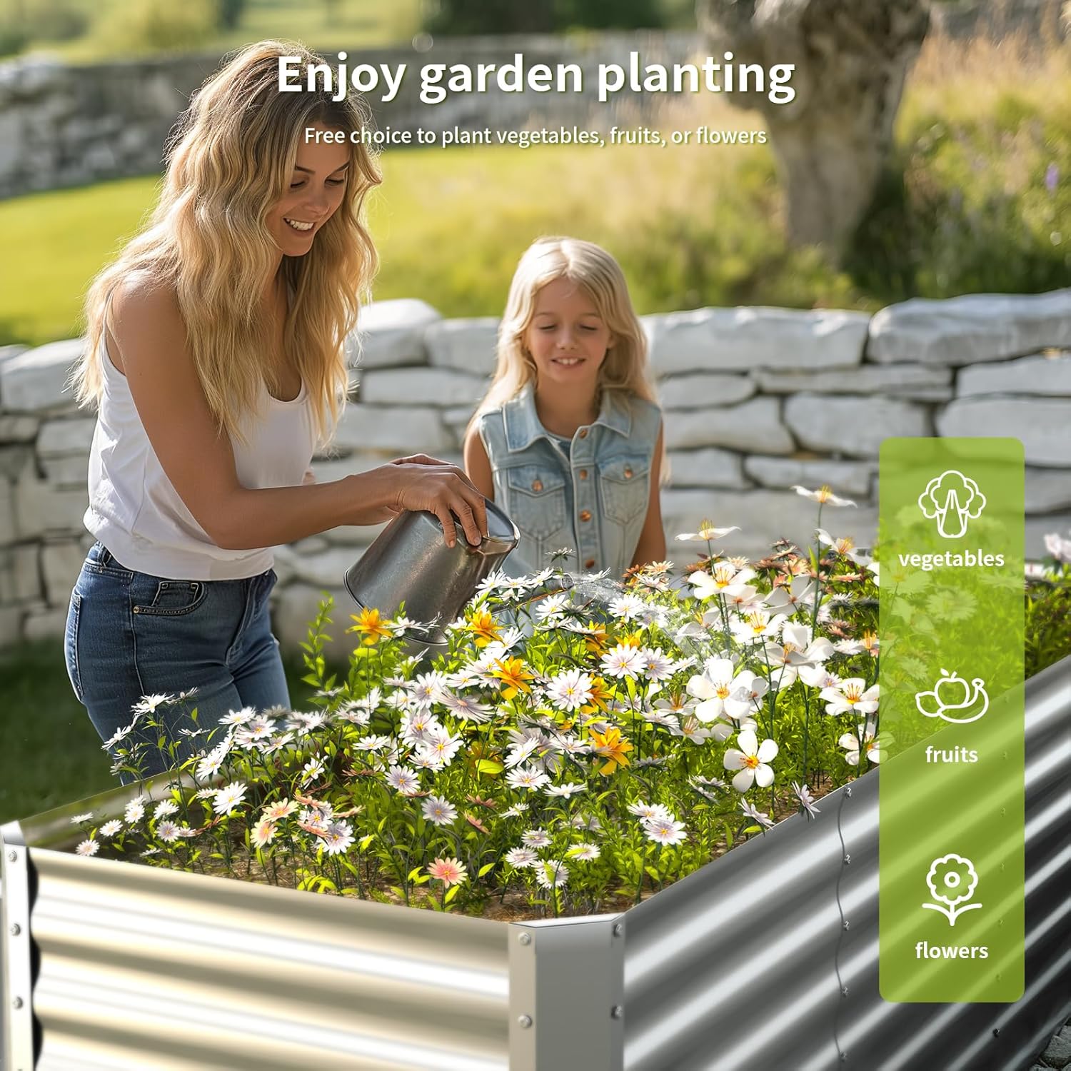 Outdoor Galvanized Raised Gard - Raised Garden Bed recension och pris
