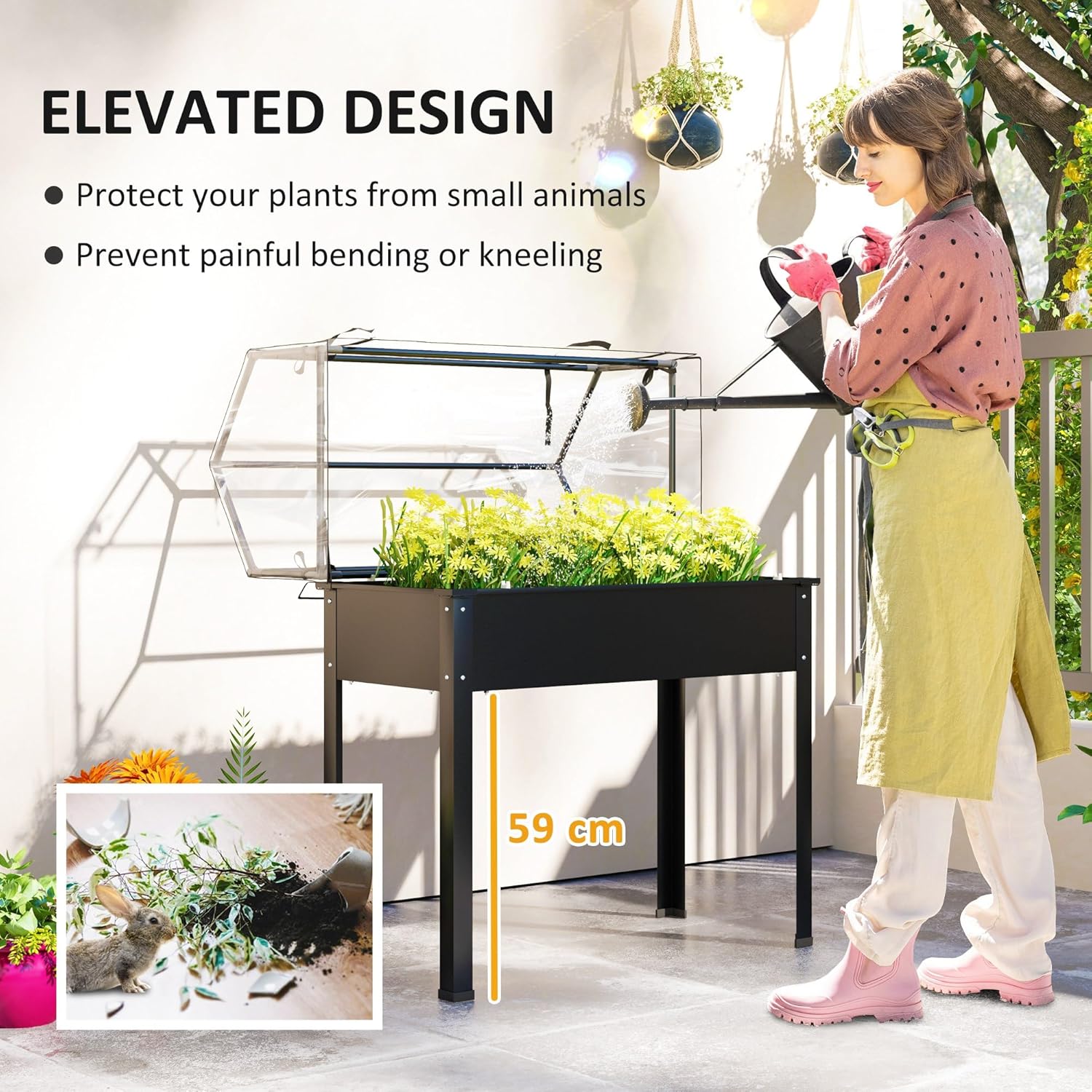Outdoor Use - Black Raised Gar - Raised Garden Bed recension och pris