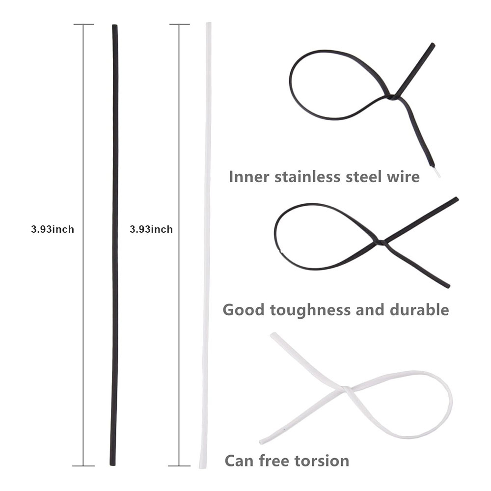 100Pcs BK WH Oblate Iron Wire  - Indoor Herb Garden recension och pris