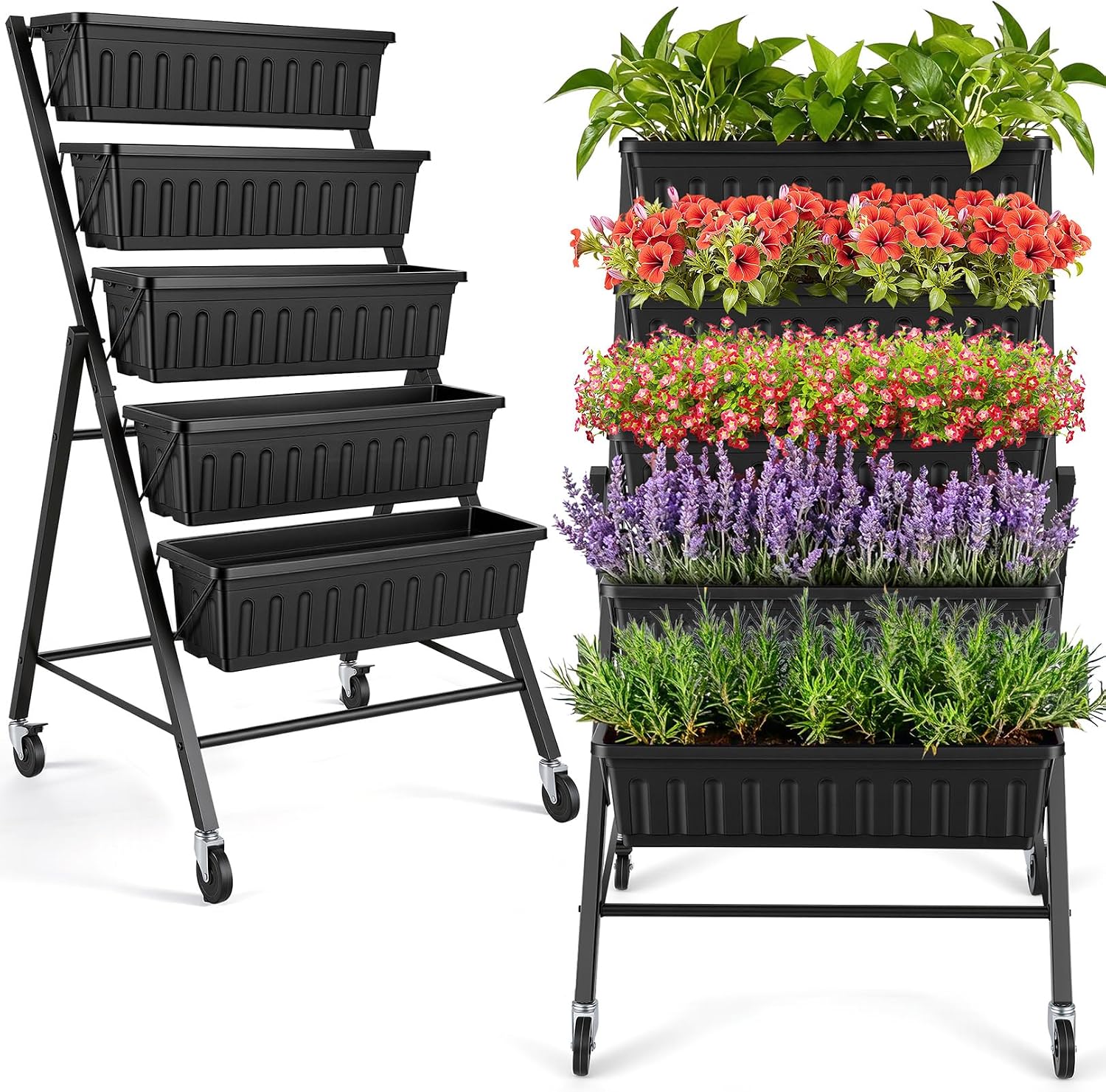 Vertical Raised Garden Bed Wit - Indoor Herb Garden recension och pris