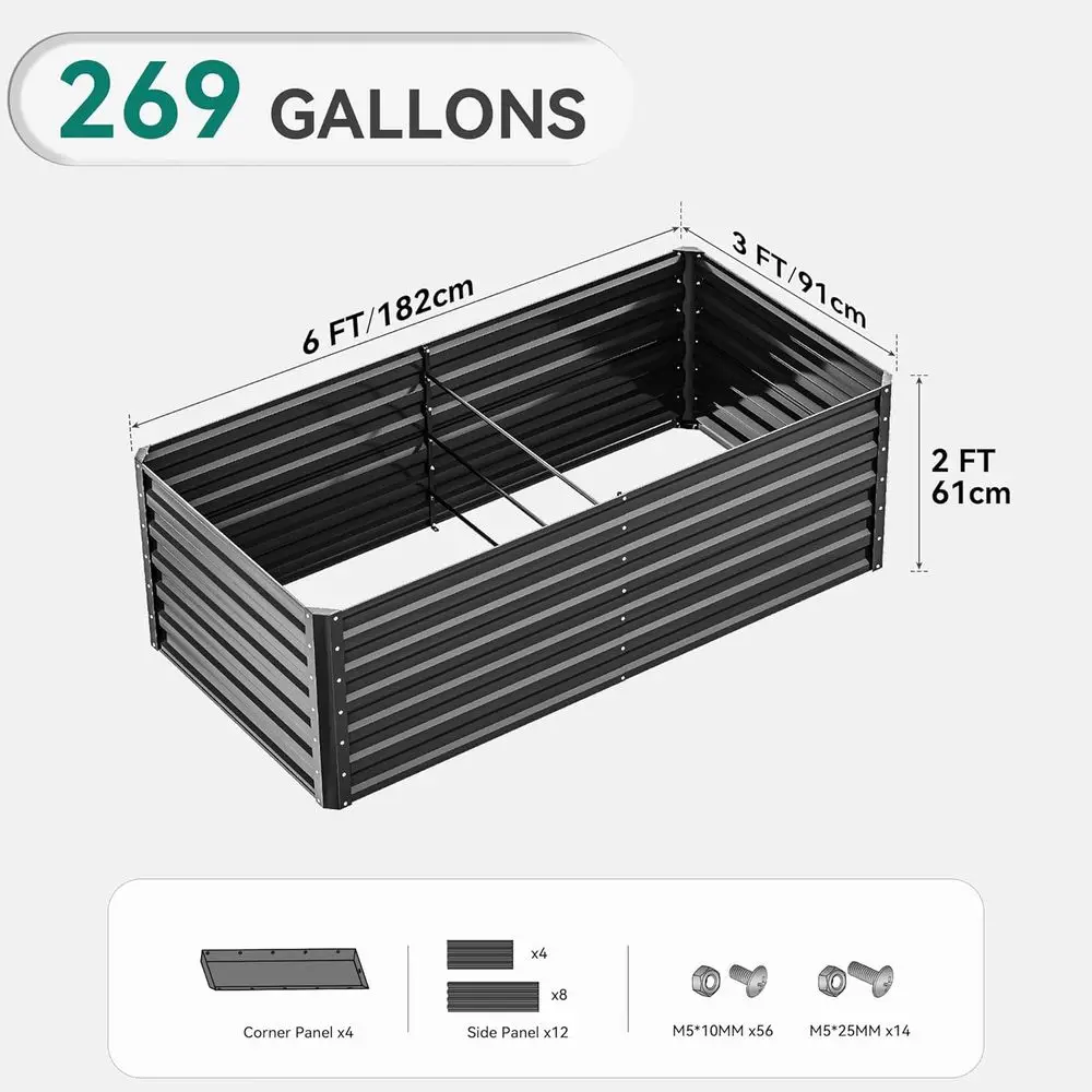 6x3x2ft Large Galvanized Metal - Garden Gloves recension och pris