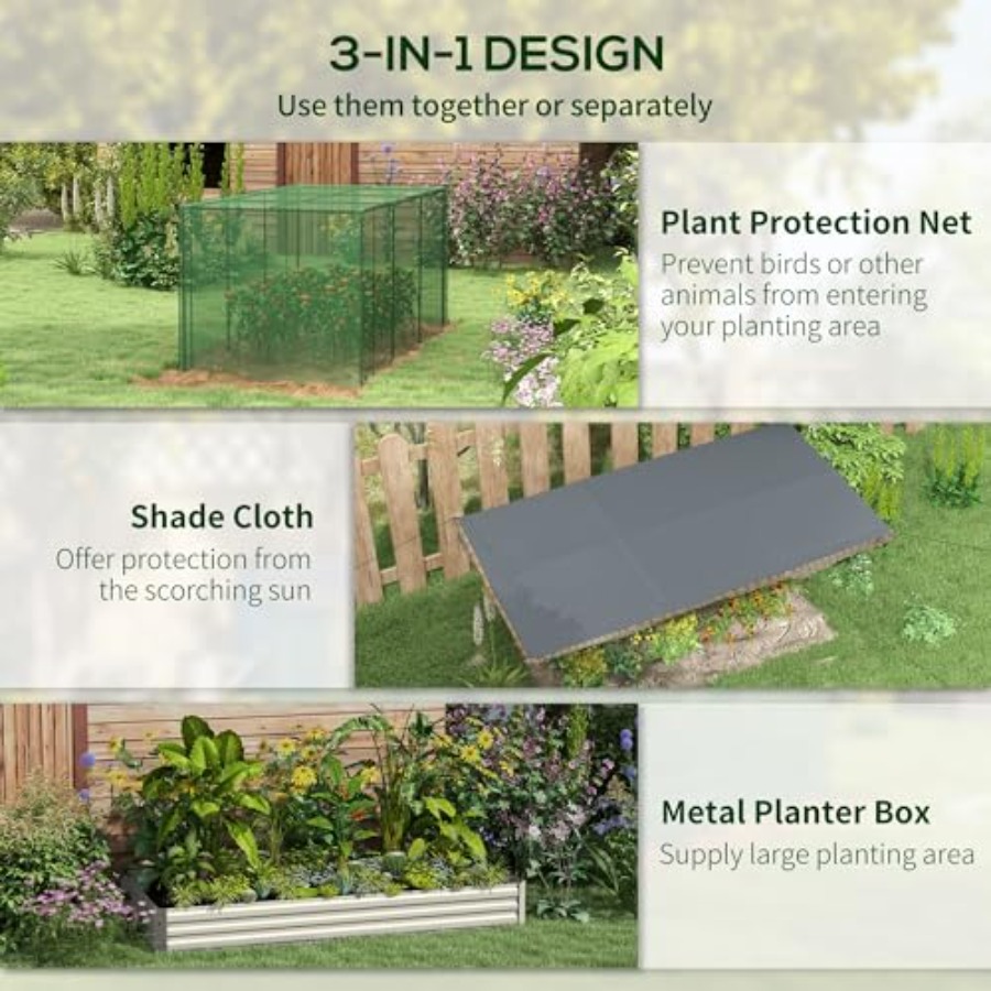 7.3 x 3.4 x 1 ft Galvanized Ra - Raised Garden Bed recension och pris
