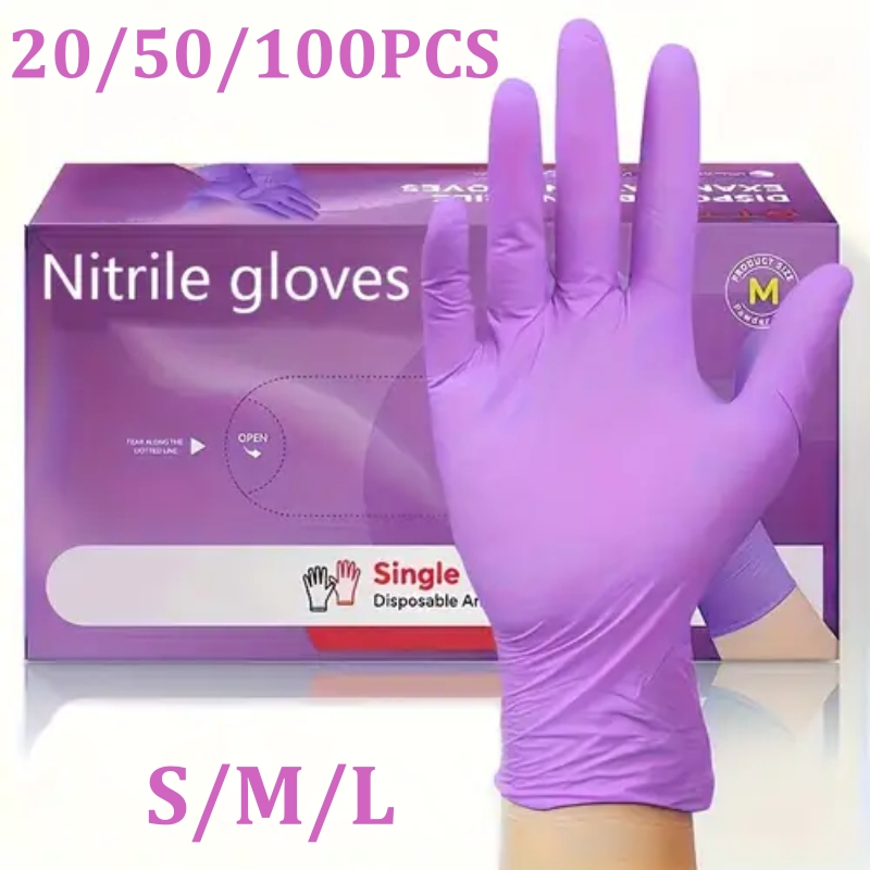 50/100PCS Violet Nitrile Glove - Garden Gloves recension och pris