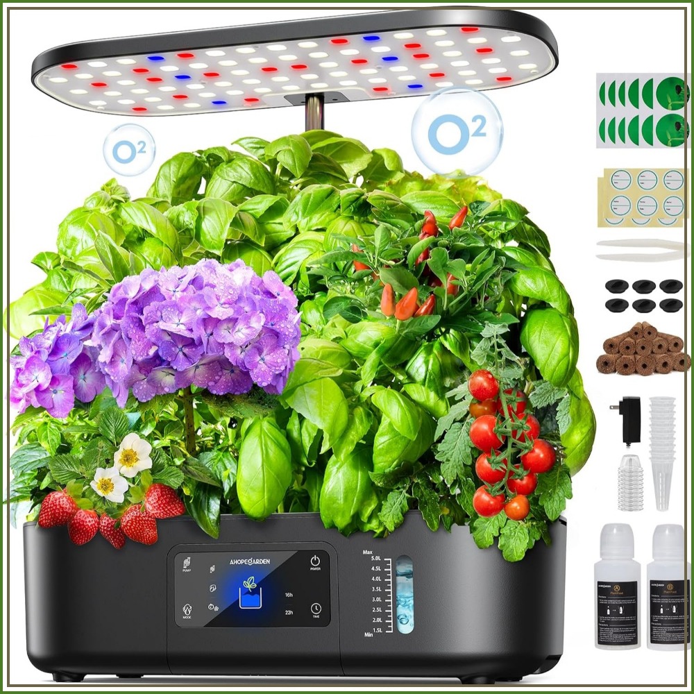 12-Pod Indoor Hydroponic Garde - Indoor Herb Garden recension och pris