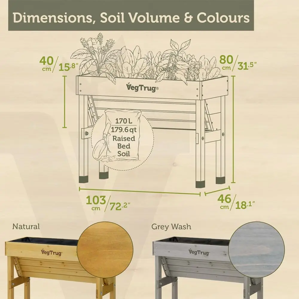 Natural Small 1m Wall-Mounted  - Vertical Planter recension och pris