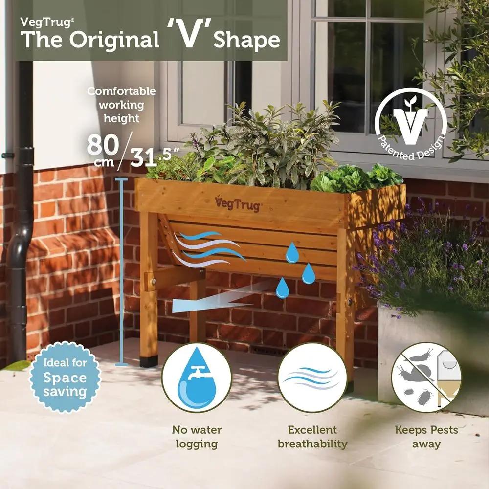 Natural Small 1m Wall-Mounted  - Vertical Planter recension och pris