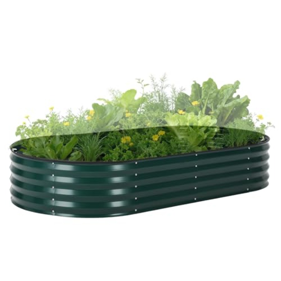 Outdoor galvanized steel raise - Raised Garden Bed recension och pris