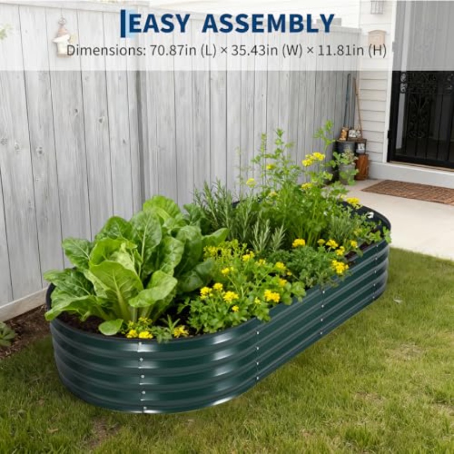 Outdoor galvanized steel raise - Raised Garden Bed recension och pris